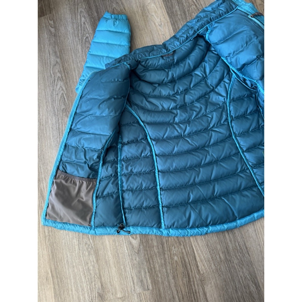 LL Bean‎ 85 Down Puffer  Jacket Women Med Downtek 502455 Active Sky Blue - Picture 5 of 10